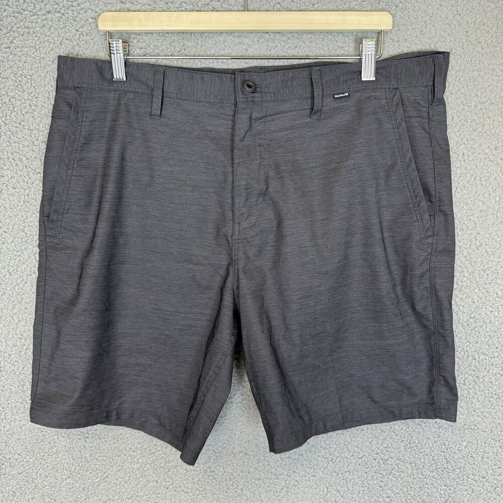 HURLEY Shorts Mens 36 Grey Hybrid‎ Chino Wicking Casual Stretch